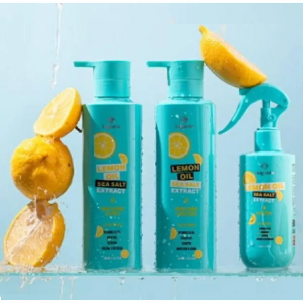 Набор для волос Bogenia Lemon Oil & Sea Salt (шампунь, кондиционер, спрей)