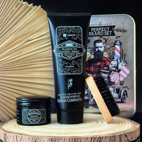 Набор для бороды Hiskin Perfect Beard Set (шампунь + помада + щетка) Набор для бороды Hiskin Perfect Beard Set (шампунь + помада + щетка)