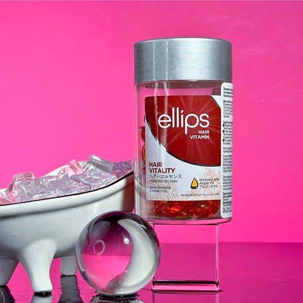 Vitamine pentru păr Ellips Hair Vitamin Treatment Sănătatea părului cu ginseng și miere (Hair Vitality) borcan 50 buc. Vitamine pentru păr Ellips Hair Vitamin Treatment Sănătatea părului cu ginseng și miere (Hair Vitality) borcan 50 buc.