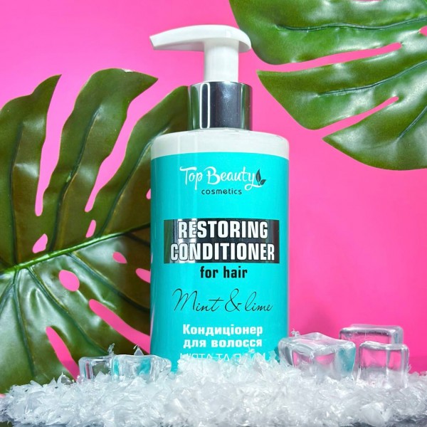 Balsam pentru restaurarea intensivă a părului Top Beauty Mint-Lime 250 ml Balsam pentru restaurarea intensivă a părului Top Beauty Mint-Lime 250 ml