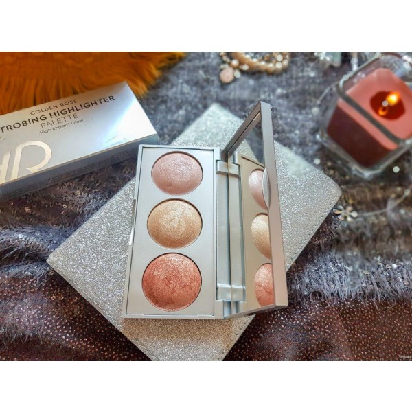 Paleta de iluminatori stroboscopic Golden Rose Strobing Highlighter Palette Paleta de iluminatori stroboscopic Golden Rose Strobing Highlighter Palette