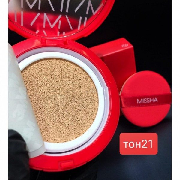 Тональный кушон с матовым финишем Missha Velvet Finish Cushion SPF50+ PA+++ 15 g №21 Тональный кушон с матовым финишем Missha Velvet Finish Cushion SPF50+ PA+++ 15 g №21