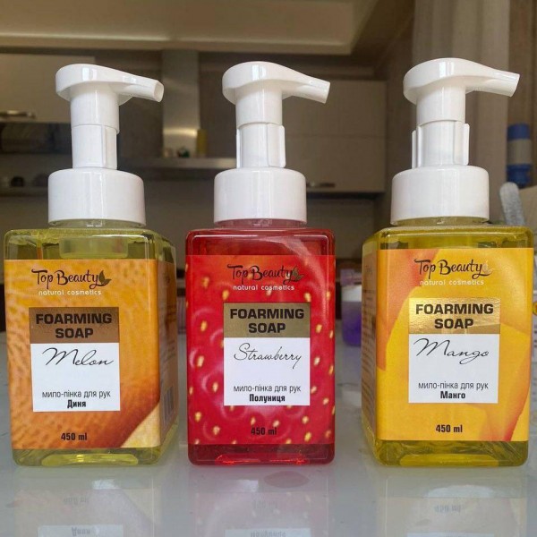Мыло-пенка для мытья рук Top Beauty 450 мл Мыло-пенка для мытья рук Top Beauty 450 мл