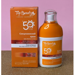 Cremă cu protecție solară pentru față și corp Top Beauty SPF50 100 ml