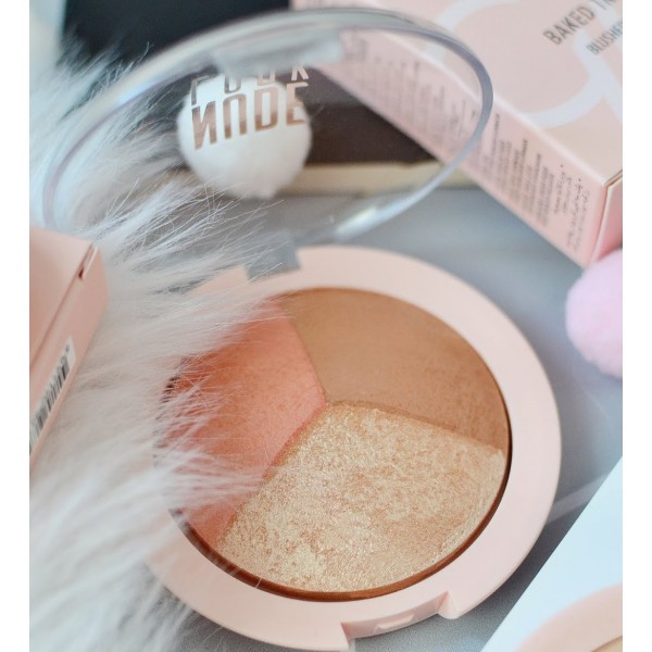 Paleta de conturare Golden Rose Nude Look Baked Trio Face Powder 3 in 1 (hilighter/bronzer/blush) Paleta de conturare Golden Rose Nude Look Baked Trio Face Powder 3 in 1 (hilighter/bronzer/blush)