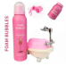 Spuma de dus cu bule MODAY FOAM BUBBLES PINK CHAMPAGNE cu aroma roz de sampanie 150 ml