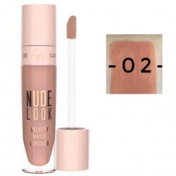 Жидкая матовая помада Golden Rose Nude Look Velvety Matte Lipcolor 02 Peachy Nude