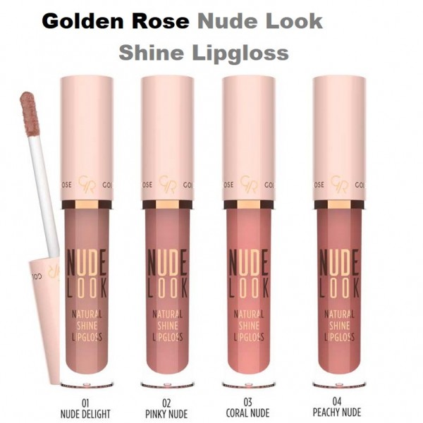 Ruj lichid lucios Golden Rose Nude Look Natural Shine Lipgloss Ruj lichid lucios Golden Rose Nude Look Natural Shine Lipgloss