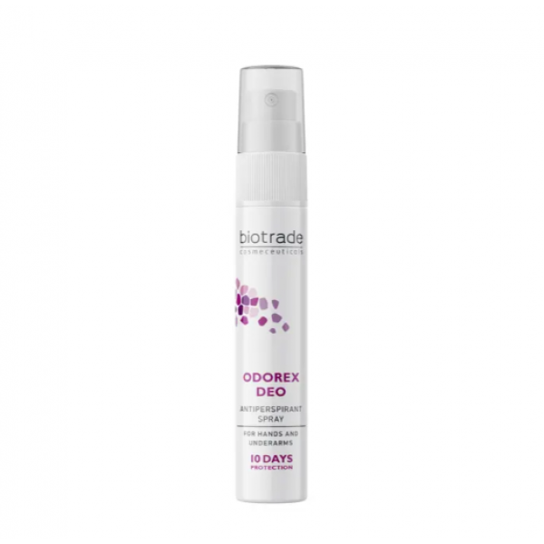 Spray anti-transpirație pentru subrat Biotrade ODOREX DEO „10 zile de protecție” dimensiune de călătorie 5 ml Spray anti-transpirație pentru subrat Biotrade ODOREX DEO „10 zile de protecție” dimensiune de călătorie 5 ml
