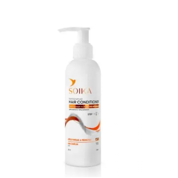 Balsam pentru păr gras Soika „Regenerare și strălucire fără povară” cu acizi AHA 200 ml Balsam pentru păr gras Soika „Regenerare și strălucire fără povară” cu acizi AHA 200 ml