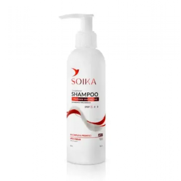 Sampon pentru par gras Soika "Curatare profunda" cu acizi AHA 300 ml Sampon pentru par gras Soika "Curatare profunda" cu acizi AHA 300 ml