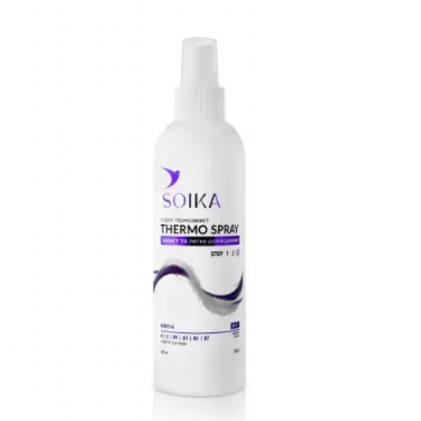 Spray de protecție termică Soika pentru păr „Protecție și pieptănare ușoară” Keratin Thermo Spray 200 ml Spray de protecție termică Soika pentru păr „Protecție și pieptănare ușoară” Keratin Thermo Spray 200 ml