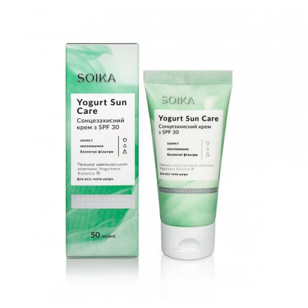 Солнцезащитный крем для лица с Soika SPF30 и пребиотическим комплексом Yogurtene Balance, 50 мл Солнцезащитный крем для лица с Soika SPF30 и пребиотическим комплексом Yogurtene Balance, 50 мл