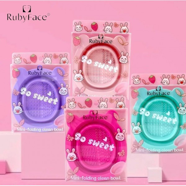 Силиконовая миска для мойки кисточек и спонжей Ruby Face Mini-folding clean bowl Силиконовая миска для мойки кисточек и спонжей Ruby Face Mini-folding clean bowl