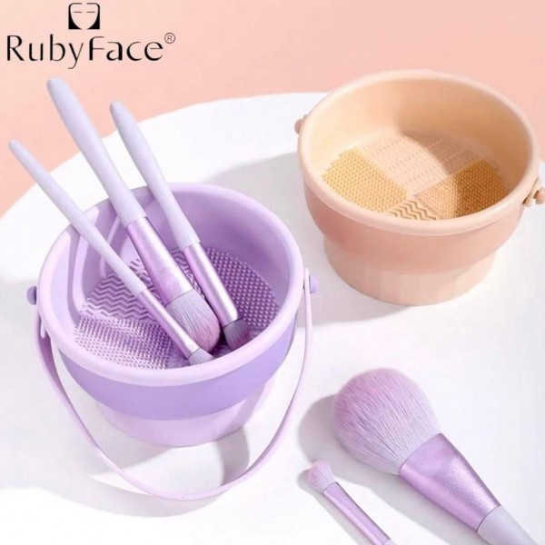 Găleată din silicon pentru spălarea periilor și bureților Ruby Face Găleată din silicon pentru spălarea periilor și bureților Ruby Face