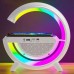 Настольная лампа ночник с RGB подсветкой, беспроводной зарядкой и встроенной Bluetooth колонкой