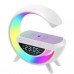 Настольная лампа ночник с RGB подсветкой, беспроводной зарядкой и встроенной Bluetooth колонкой