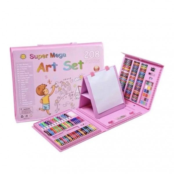 Набор для рисования 208 предметов розовый МК Cosmetics Art Set Набор для рисования 208 предметов розовый МК Cosmetics Art Set