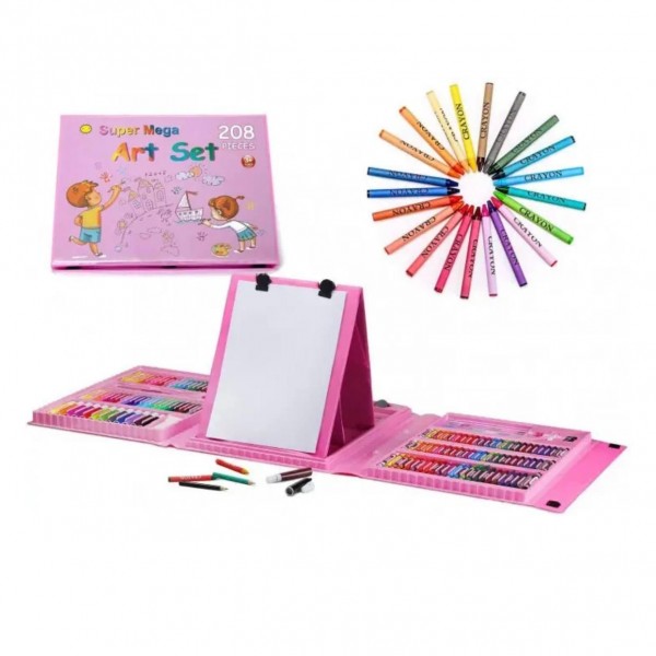 Набор для рисования 208 предметов розовый МК Cosmetics Art Set Набор для рисования 208 предметов розовый МК Cosmetics Art Set
