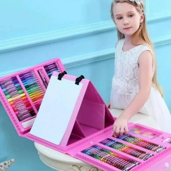 Набор для рисования 208 предметов розовый МК Cosmetics Art Set Набор для рисования 208 предметов розовый МК Cosmetics Art Set