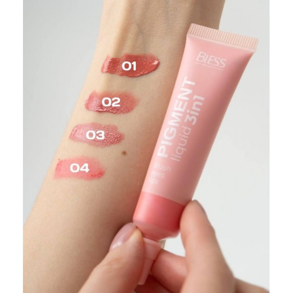 Кремовые румяна для лица Bless Beauty Liquid Pigment 3 in 1 10 мл Кремовые румяна для лица Bless Beauty Liquid Pigment 3 in 1 10 мл