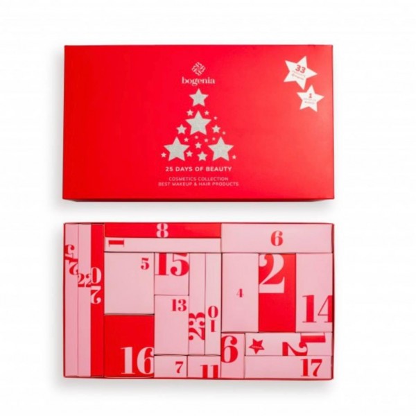 Calendar de Advent Bogenia Calendar de Advent 25 Days of Beauty Cosmetics Collection Cele mai bune produse de machiaj pentru păr Calendar de Advent Bogenia Calendar de Advent 25 Days of Beauty Cosmetics Collection Cele mai bune produse de machiaj pentru păr