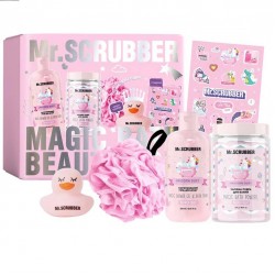 Подарочный набор Papaya Fruit Mr.SCRUBBER ( гель для душа, пудра для ванны, мочалка, утенок, стикерпак )