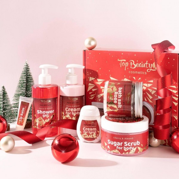Новогодний бокс уходовой косметики Top Beauty Cherry s Almond Новогодний бокс уходовой косметики Top Beauty Cherry s Almond