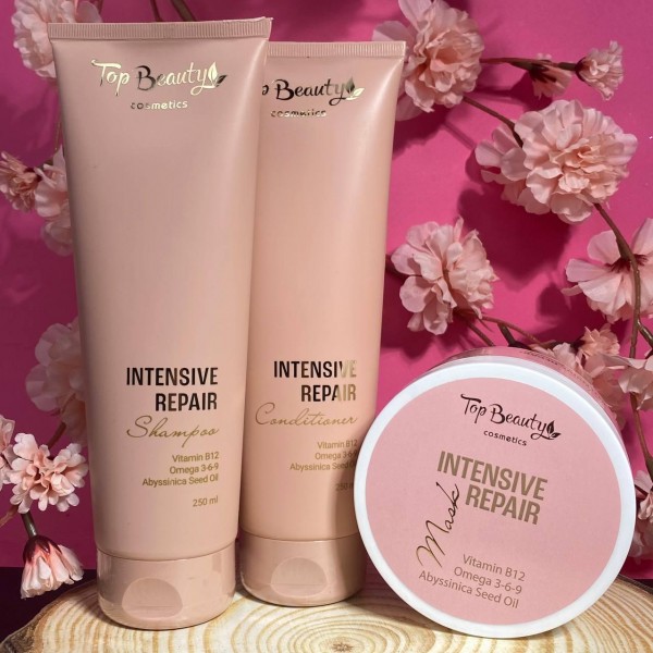 Set pentru restaurarea intensivă a părului Top Beauty Intensive Repair (șampon, balsam, mască) Set pentru restaurarea intensivă a părului Top Beauty Intensive Repair (șampon, balsam, mască)