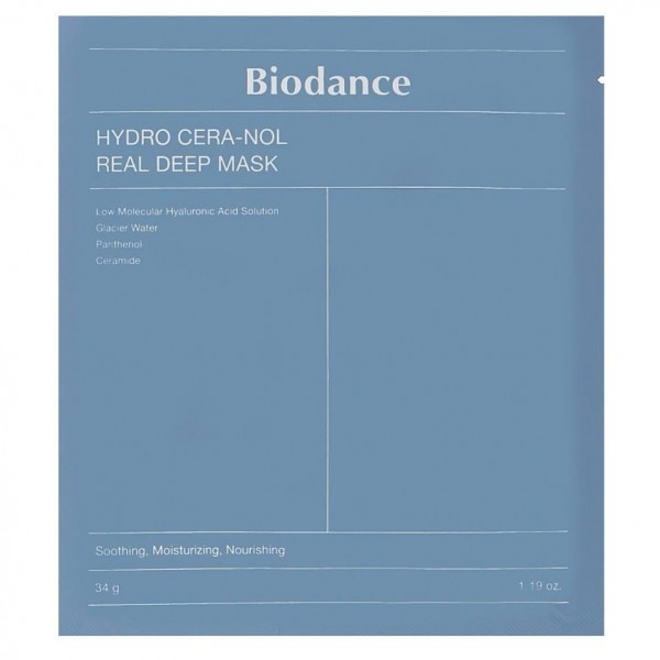 Восстанавливающая гидрогелевая маска для лица Biodance Hydro Cera-Nol Real Deep Sheet Mask 34 г Восстанавливающая гидрогелевая маска для лица Biodance Hydro Cera-Nol Real Deep Sheet Mask 34 г