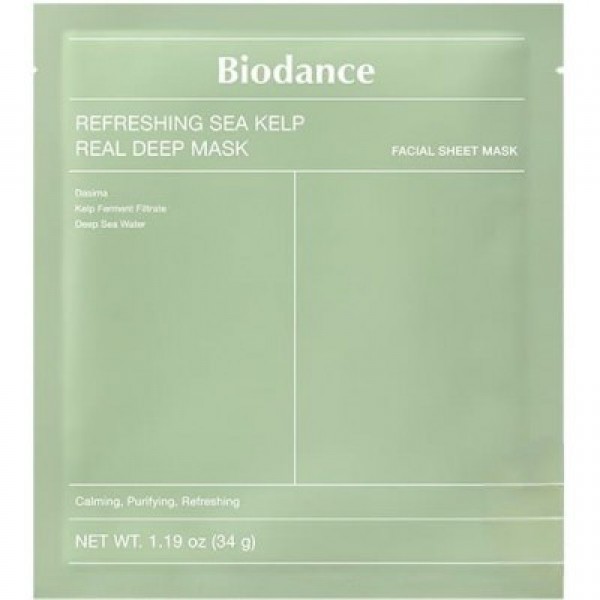 Mască de față cu hidrogel cu alge marine Biodance Refreshing Sea Kelp Real Deep Mask 34 g Mască de față cu hidrogel cu alge marine Biodance Refreshing Sea Kelp Real Deep Mask 34 g