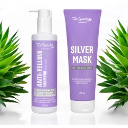 Șampon și mască de păr Top Beauty pentru neutralizarea îngălbenirii părului (set) Anti-galben violet