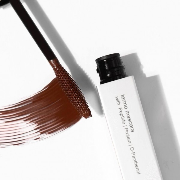 Rimel termic pentru gene Unico TERMO MASCARA cu peptide Maro 10 g