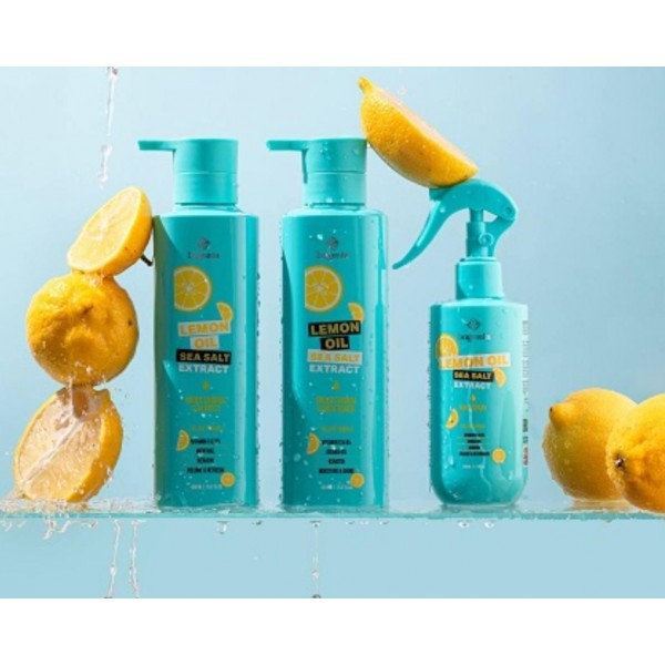 Набор для волос Bogenia Lemon Oil & Sea Salt (шампунь, кондиционер, спрей)