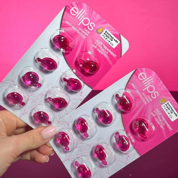 Витамины для волос Ellips Hair Vitamin Treatment "Терапия для волос" с маслом жожоба