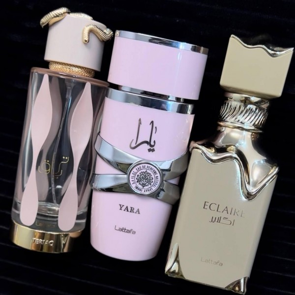 Сет арабских парфюмов Lattafa Yara, Eclaire, Teriaq (3 по 5 мл)