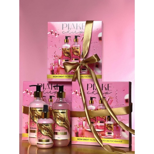 Подарочный набор по уходу за волосами Soika & GTM "Жидкое стекло" 3 в 1