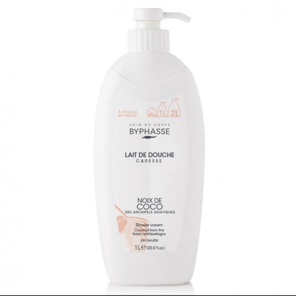 Крем-гель для душа Byphasse Caresse Shower Cream Coconut 1 л