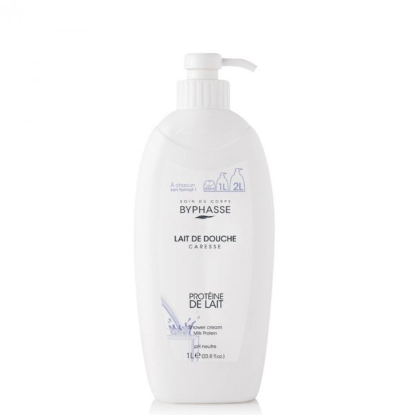 Крем-гель для душа Byphasse Caresse Shower Cream Milk Protein 1 л