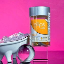 Витамины для волос Ellips Hair Vitamin Treatment Роскошное сияние с маслом Алоэ Вера (банка 50 шт.)