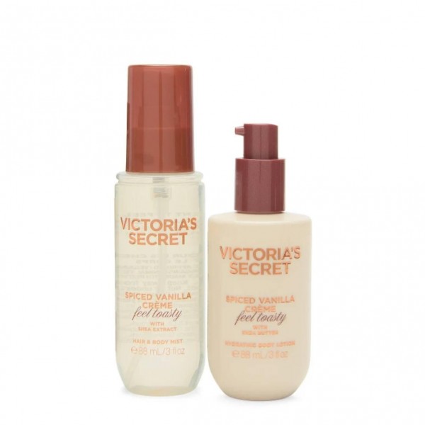 Set cadou Victoria's Secret Spiced Vanilla Creme Feel Toasty (spray-ceară, loțiune)