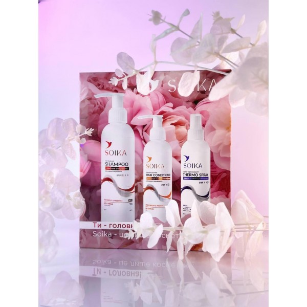 Подарочный набор для волос Soika "Глубокая очистка и защита" Цветочный