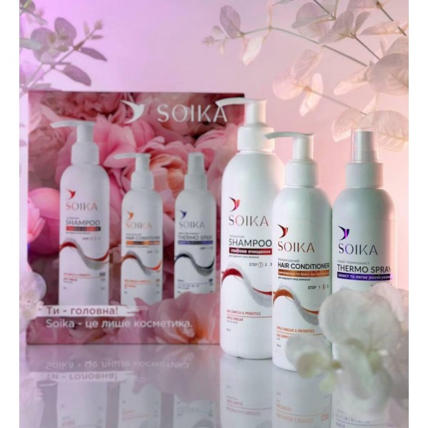 Подарочный набор для волос Soika "Глубокая очистка и защита" Цветочный