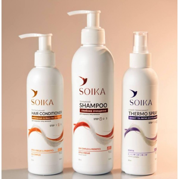Подарочный набор для волос Soika "Глубокая очистка и защита" Цветочный