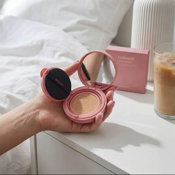 Pernă de machiaj minerală adaptivă pernă de piele Moday Mineral Blur cu efect de focalizare moale 15 g