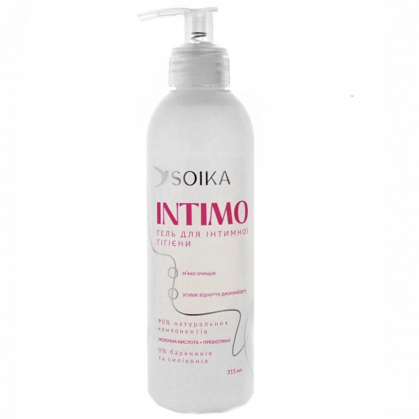 Гель для интимной гигиены Soika INTIMO с молочной кислотой и пребиотиками 315 мл