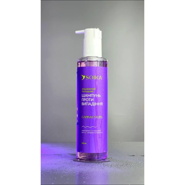 Шампунь против выпадения волос укрепляющий пептидный Soika Capixyl Active 250 мл