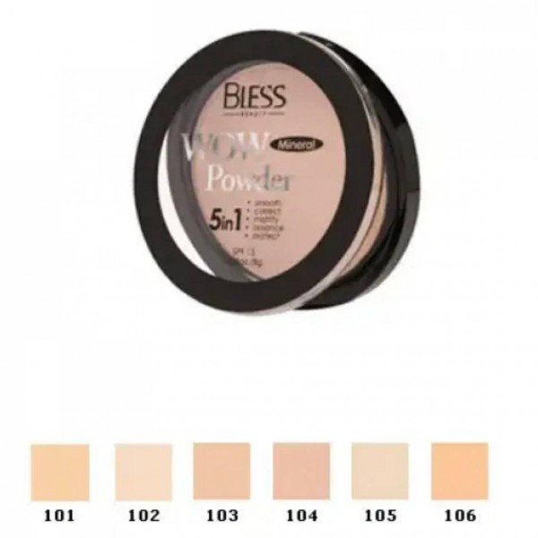 Pudră compactă pentru față Bless Beauty Mineral Air Powder 5 în 1 SPF 15 10g