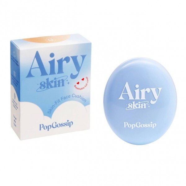 Fond de ten ușor - cu pernă Pop Gossip Airy Skin Fit Face Cushion 12g