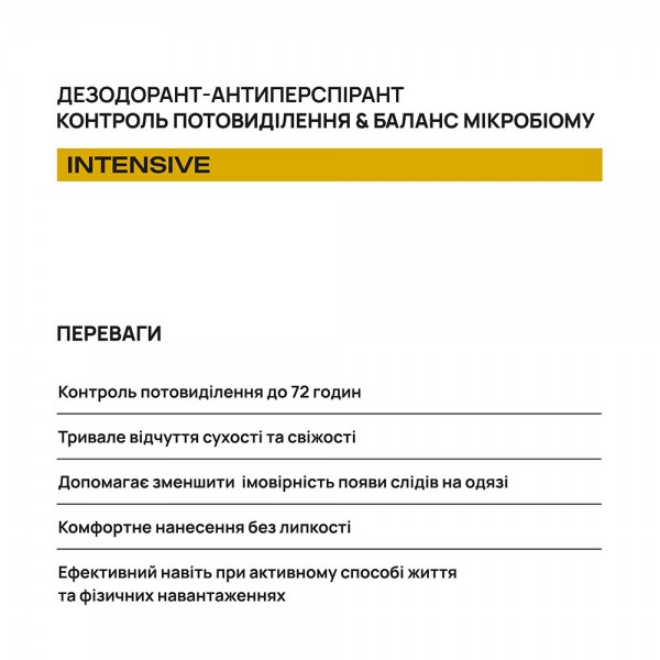 Шариковый дезодорант-антиперспирант AxillDRY Intensive до 72 часов 50 мл